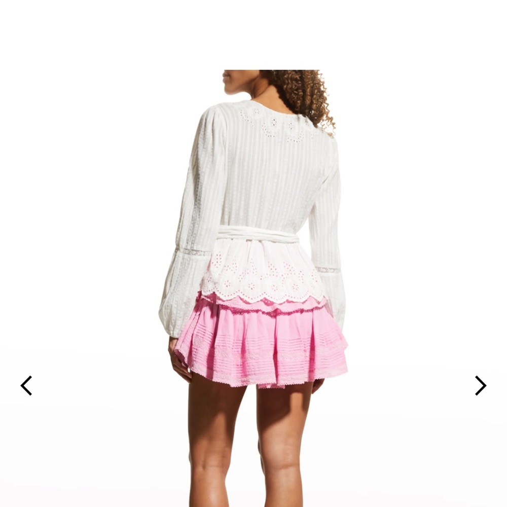 Polla eyelet long sleeve wrap top loveshackfancy - Picture 3 of 3